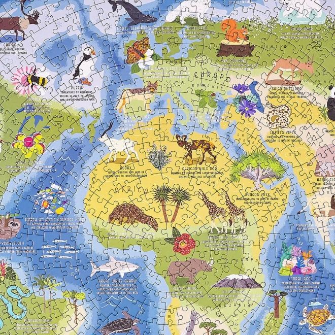 Kreisförmiges Puzzle Ridley's Games Bedrohter Planet 1000 Teile