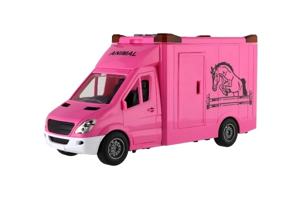 Spielzeug pinker Pferdetransporter mit Effekten