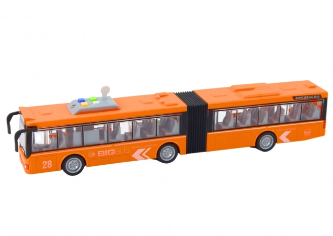 City-Gelenkbus mit Licht und Sound orange