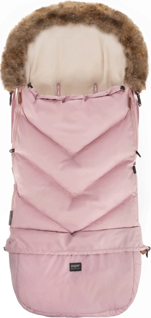 Winter-Fußsack Fluffy Combi, Altrosa
