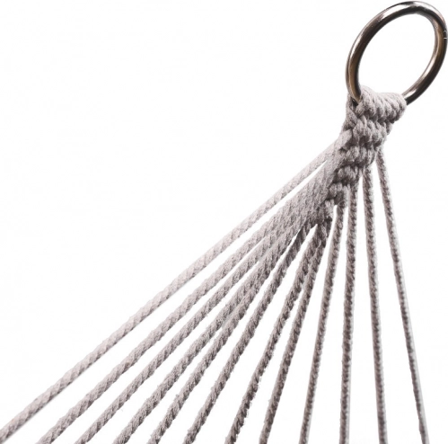 Garten-Hängematte Boho mit Fransen grau 200 cm