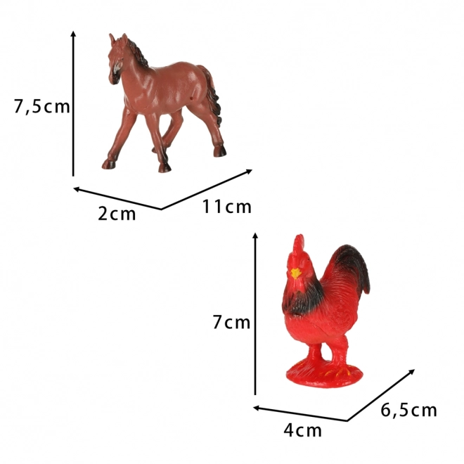 Bauernhoftiere Spielfiguren-Set 12er Pack