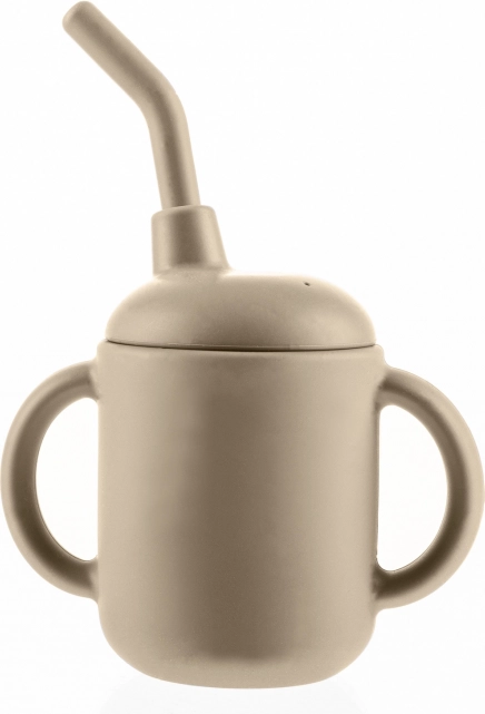 Silikonbecher 2-in-1, Sand Beige