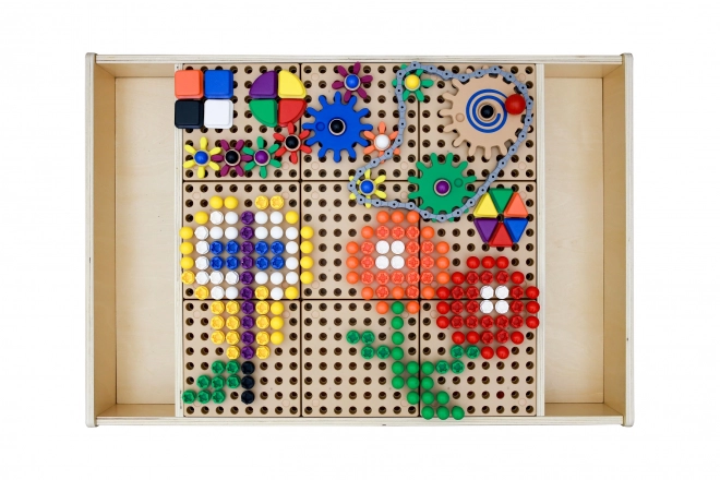 Masterkidz Holz-Bildungstisch mit Zubehör STEM-Wand