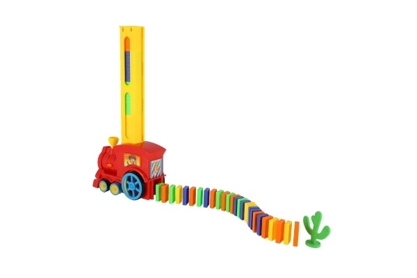 Bunter Domino Lokomotive Zug mit Sound und Licht