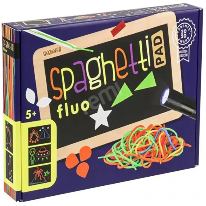 Fluo Spaghetti Set mit LED-Lampe