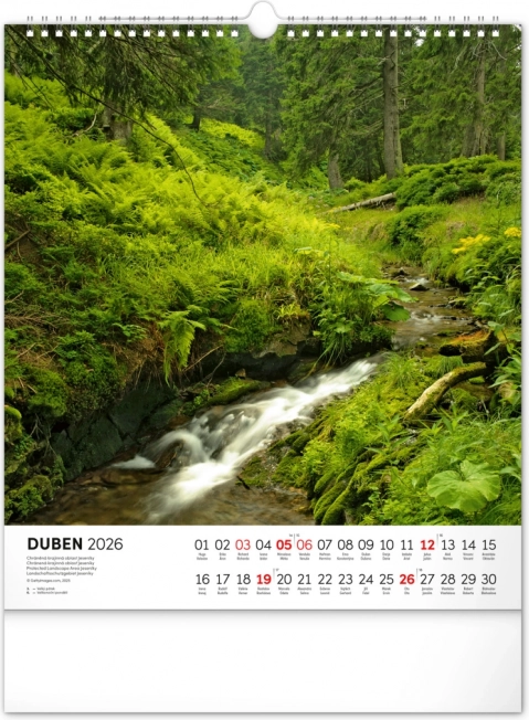 Wandkalender Spaziergänge durch die mährische Landschaft 2026