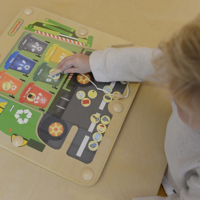 Masterkidz Magnettafel Abfalltrennung Recycling LKW Montessori