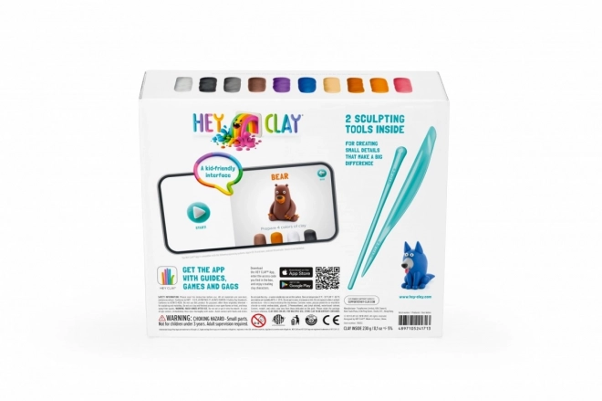 Plastikmasse Hey Clay Waldtiere Set