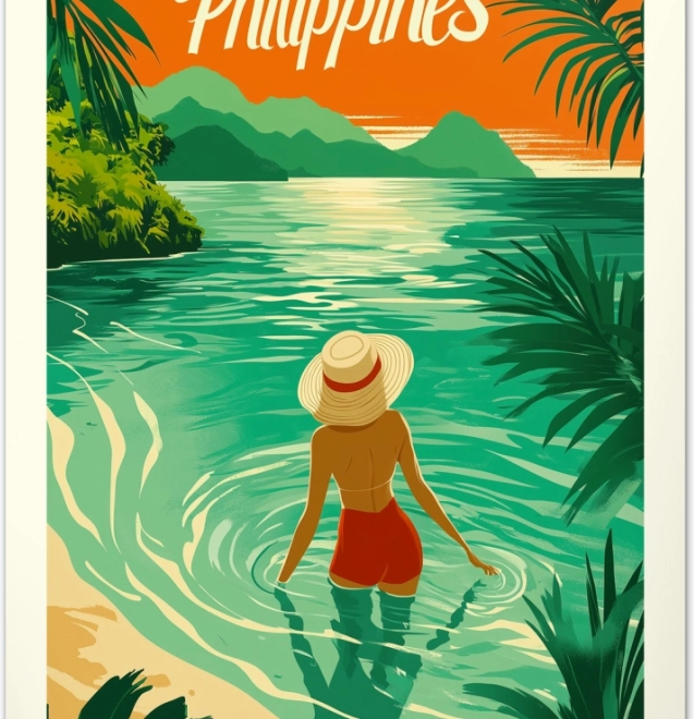 Wandkalender Vintage-Plakate Tropische Paradiese 2026