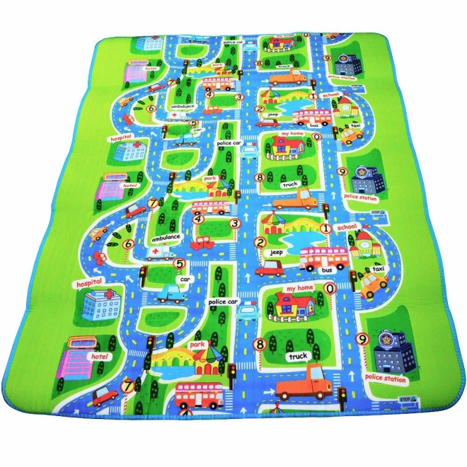 Faltbare Spielmatte mit Stadtmotiv 200 x 160 cm