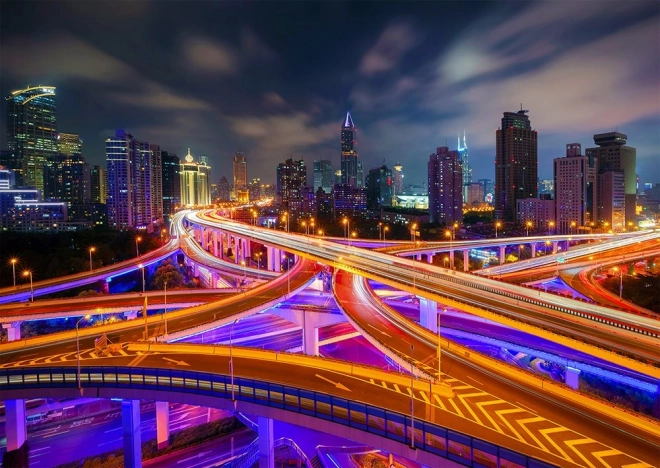 ENJOY Puzzle Shanghai Stadtzentrum bei Nacht 1000 Teile