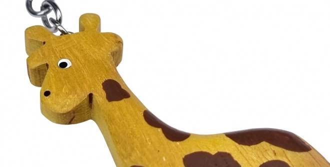 Großer Holz-Schlüsselanhänger Giraffe