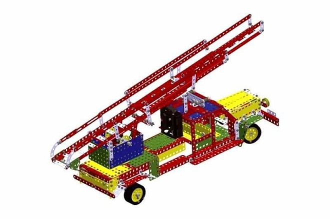 Bauen Sie Feuerwehrauto und Kräne