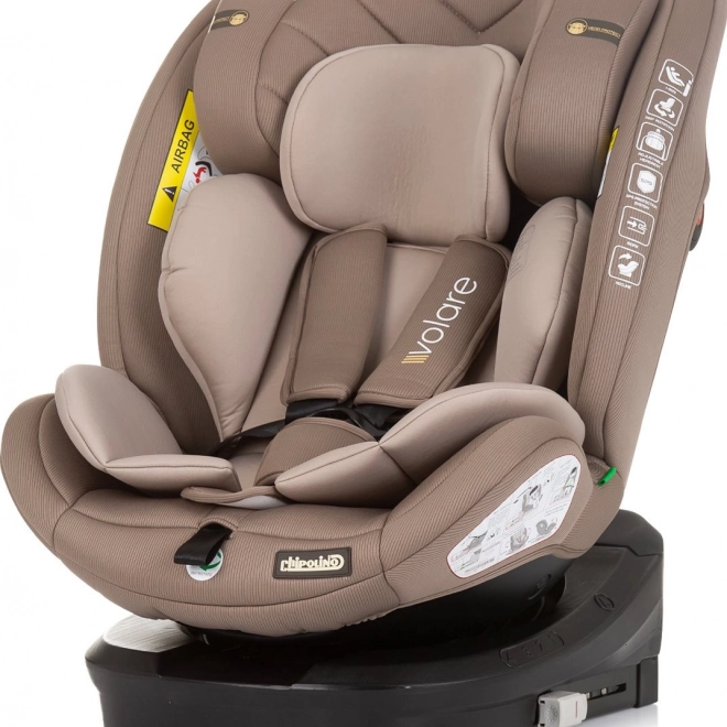 Autokindersitz Chipolino Volare i-Size 40–150 cm mit ISOFIX und 360° drehbarer Basis Macadamia