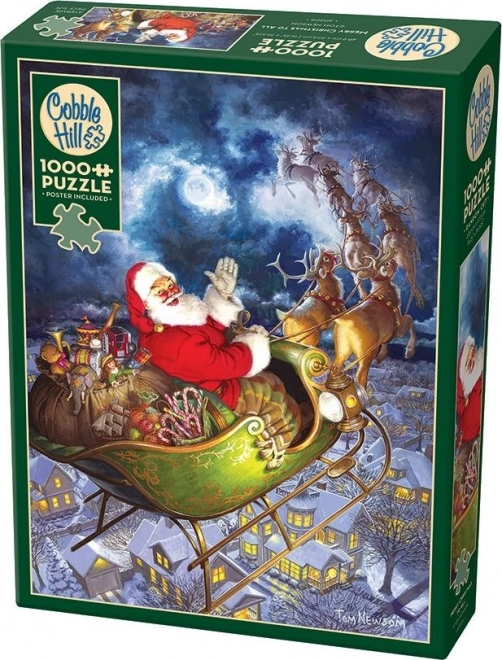 Puzzle Fröhliche Weihnachten für alle 1000 Teile von Cobble Hill