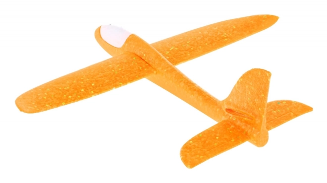 Styropor-Flugzeugmodell mit Licht für Kinder – orange