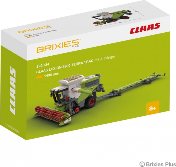 Bausteinset Brixies Plus Claas Lexion 8900 Terra Trac mit Anhänger