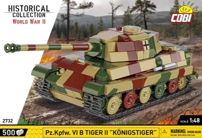 Modell des Panzers Tiger II Königstiger aus Kunststoffsteinen