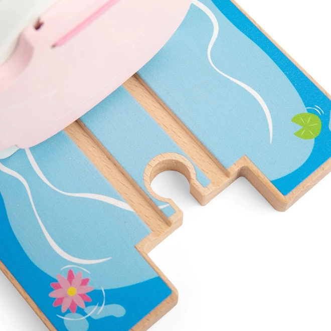 Pastellfarbener Teich und feine Details