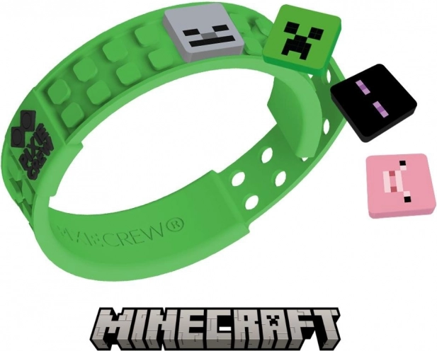 Verstellbares grünes Armband Pixie Crew & Minecraft