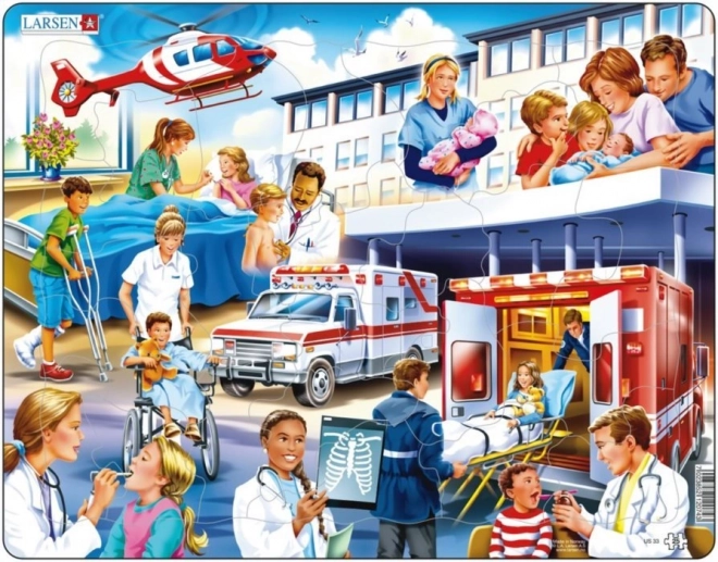 Larsen Kinderpuzzle Krankenhaus 25 Teile