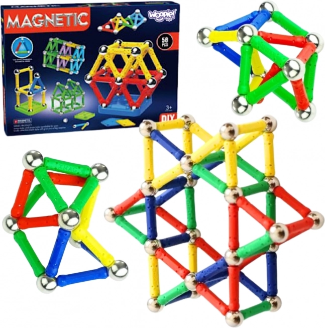 Woopie magnetische 3D-Bausteine, 58 Stk.