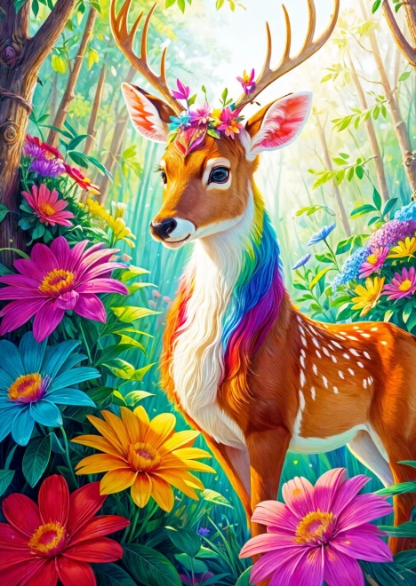 Genieße das Puzzle Magischer Hirsch 1000 Teile