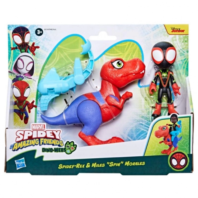 Spider-Man Spidey und Seine Fantastischen Freunde Figur mit Dinosaurier und Zubehör