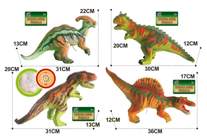 Weicher Dinosaurier 38 cm - 4 Arten