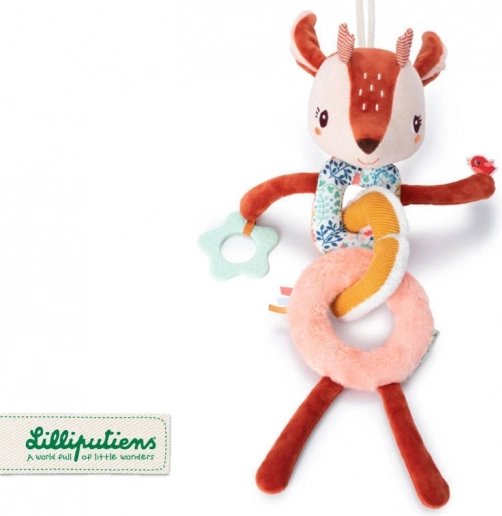 Lilliputiens Aktiv-Sinnes-Kette für den Kinderwagen Reh Stella 6 M+