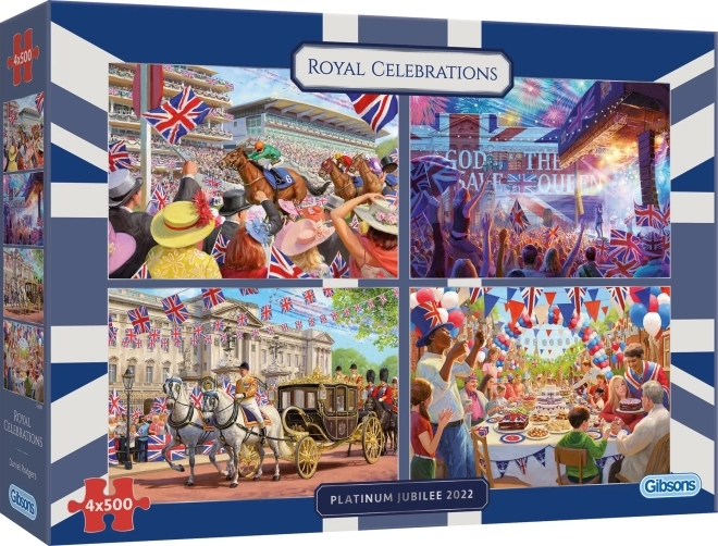 GIBSONS Königliche Feierlichkeiten Puzzle 4×500 Teile