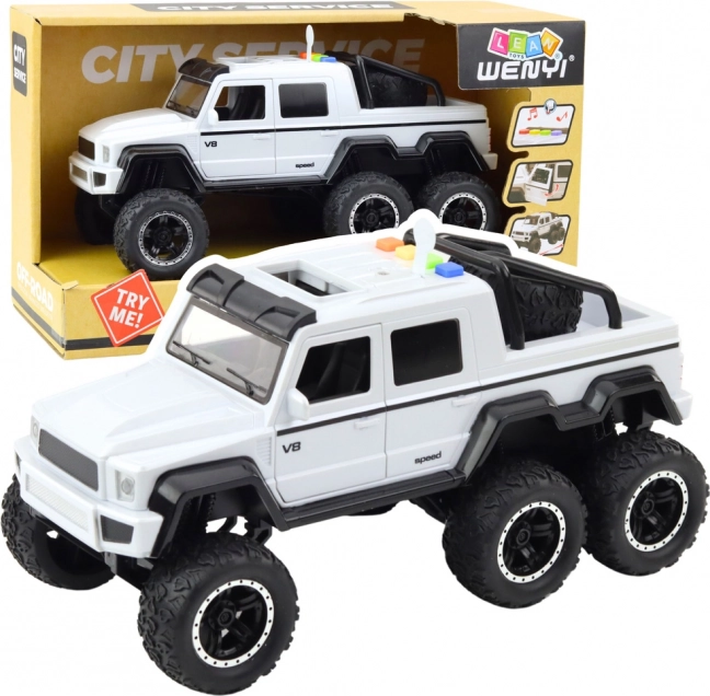 Geländewagen Pickup mit Antrieb, Lichter und Geräusche