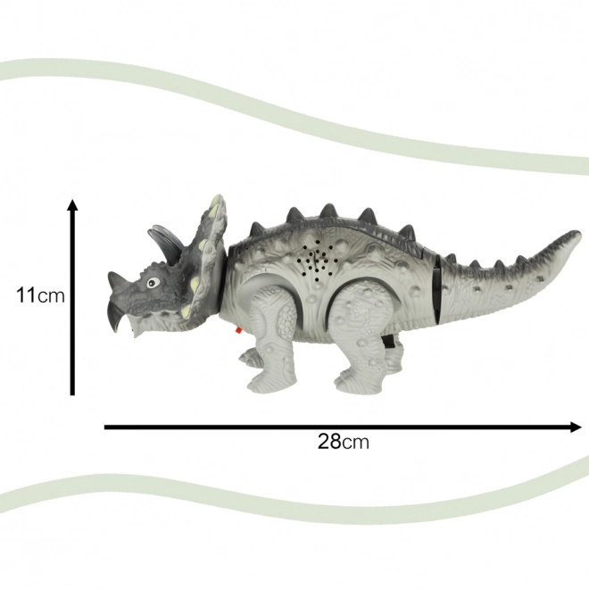 Interaktives Triceratops Dinosaurier-Spielzeug mit Licht und Sound