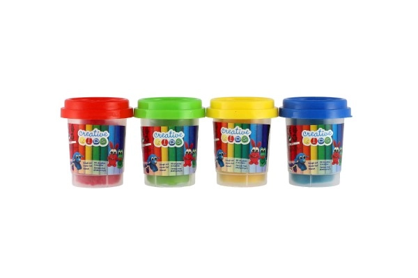 4 farbige Becher für endloses Kreativsein