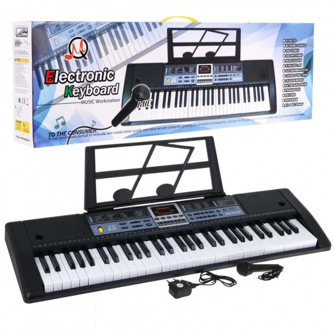 Kinder Keyboard mit 61 Tasten und modernen Funktionen für Lernen mit Mikrofon
