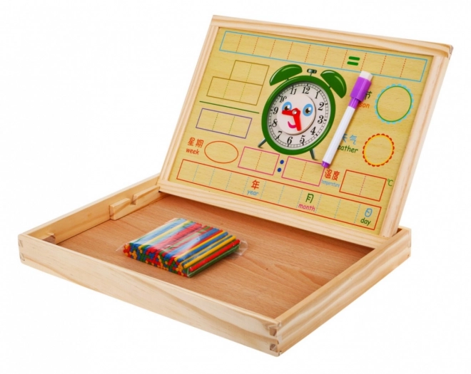 Magnetische Holztafel für Kinder - Lernspielset mit Zubehör