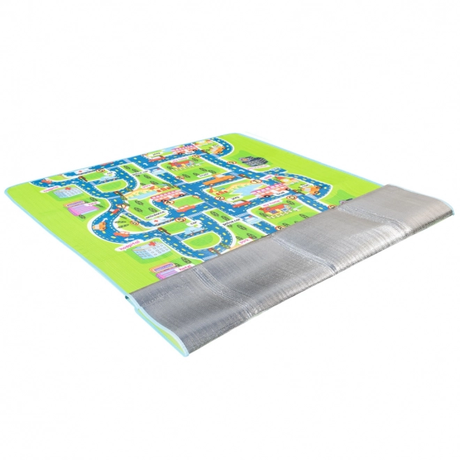 Faltbare Spielmatte mit Stadtmotiv 200 x 160 cm