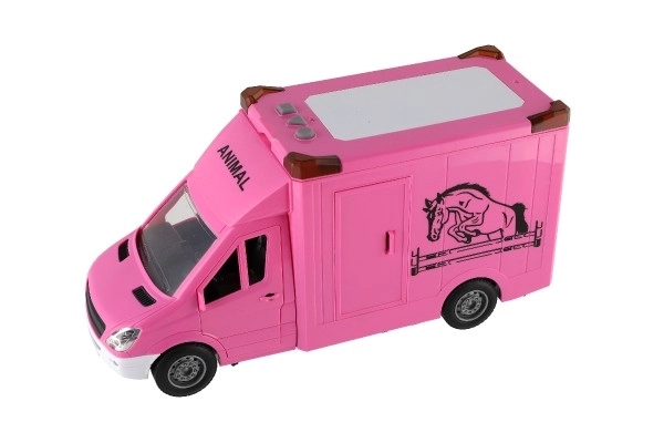 Spielzeug pinker Pferdetransporter mit Effekten
