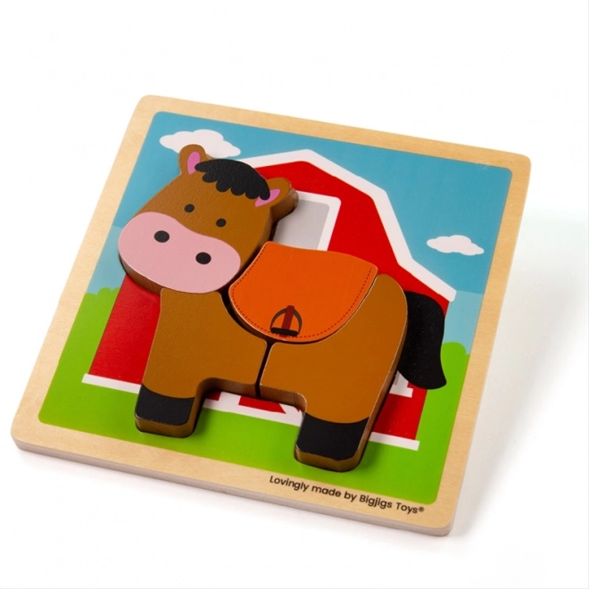 Bigjigs Toys Vekliesepuzzle Pferd