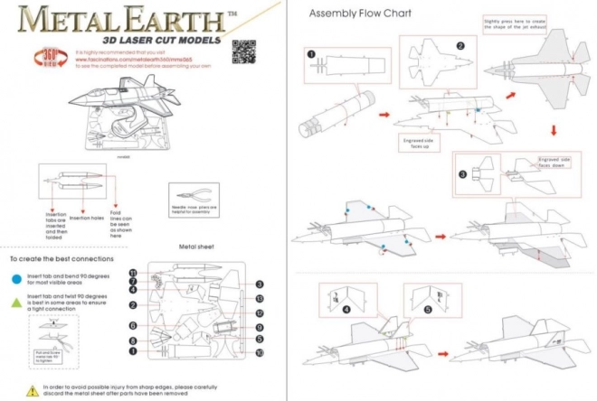 Metal Earth 3D-Puzzle Kampfflugzeug F-35 Lightning II
