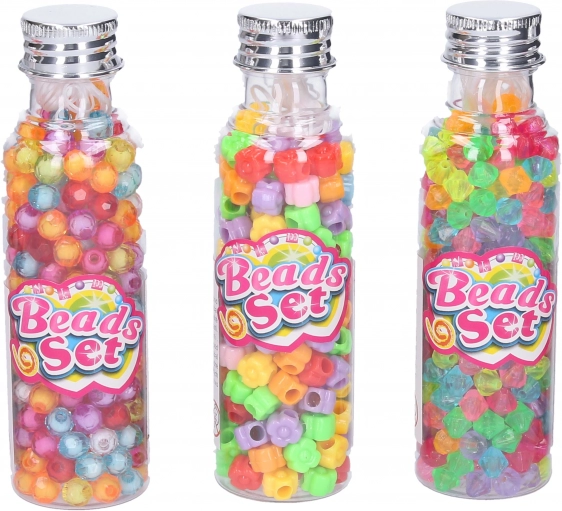 Bunte Perlen in der Flasche