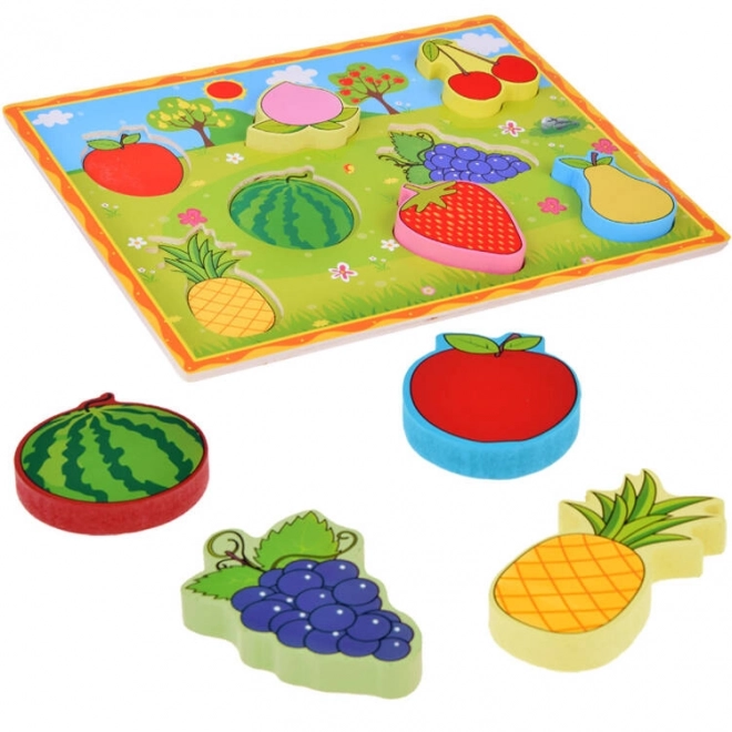 Holzlernspiel Obst Puzzle