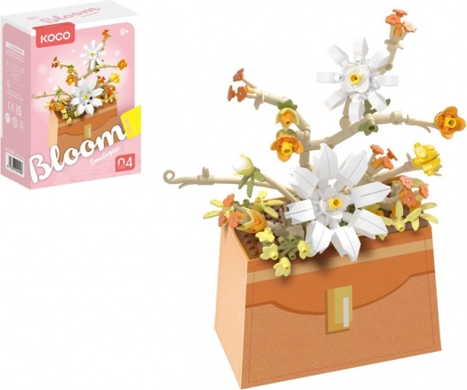 Minibausteine KOCO Blume in Handtasche, 232 Teile