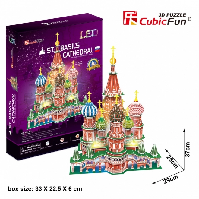 3D-Puzzle LED Basilius-Kathedrale