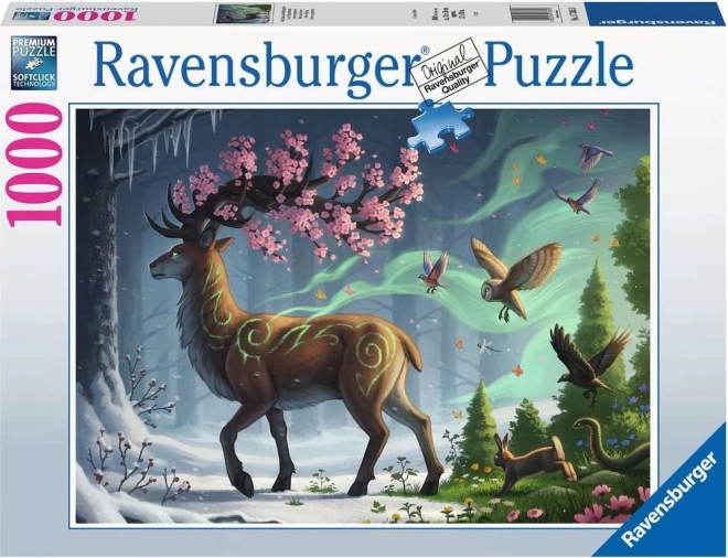 Frühlingshirsch Puzzle 1000 Teile