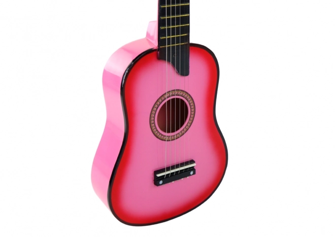 Holzgitarre Klassisch mit Plektrum Rosa 60 cm