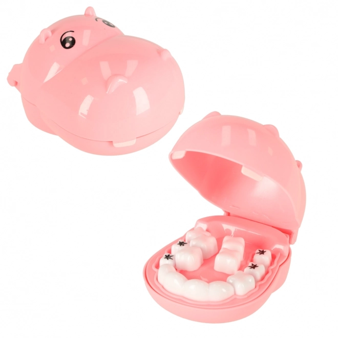 Zahnarzt-Set Hippo – rosa