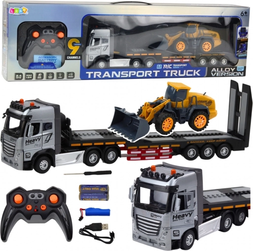 Funkferngesteuerter Lastwagen mit Bagger