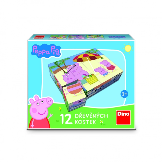 Dino Bilderwürfel Peppa Pig, 12 Würfel